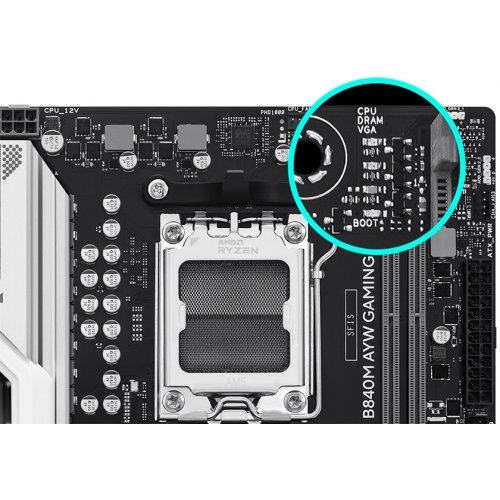 Материнская плата Asus B840M AYW GAMING WIFI (sAM5, AMD B840) купить в Украине: Киев, Днепр, Харьков, Одесса  | Проверка совместимости, низкая цена, отзывы, характеристики от TELEMART фото