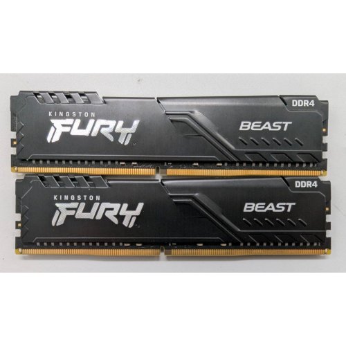 Озп Kingston DDR4 64GB (2x32GB) 3600Mhz FURY Beast Black (KF436C18BBK2/64) (Відновлено продавцем, 843180) купити в Україні: Київ, Львів, Хмельницький, Тернопіль, Івано-Франківськ | Перевірка сумісності, низька ціна, відгуки, характеристики від TELEMART фото