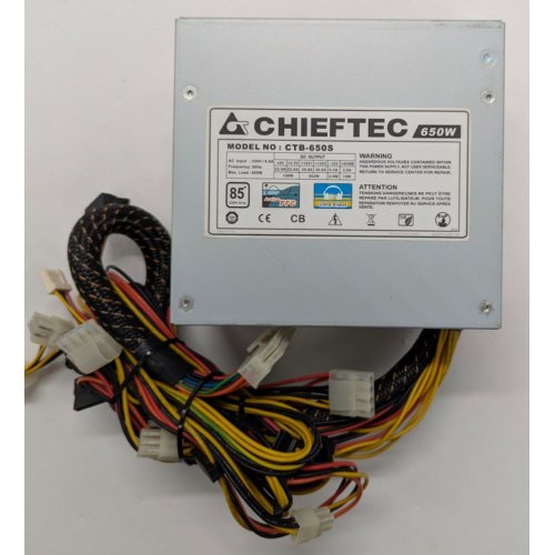Блок питания CHIEFTEC A-85 650W (CTB-650S) (Восстановлено продавцом, 843188) купить в Украине: Киев, Днепр, Харьков, Одесса  | Проверка совместимости, низкая цена, отзывы, характеристики от TELEMART фото