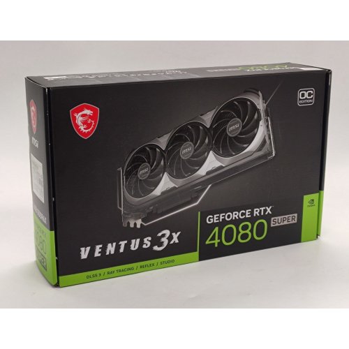 Відеокарта MSI GeForce RTX 4080 SUPER VENTUS 3X OC 16384MB (RTX 4080 SUPER 16G VENTUS 3X OC) (Відновлено продавцем, 843204) купити в Україні: Київ, Львів, Хмельницький, Тернопіль, Івано-Франківськ | Перевірка сумісності, низька ціна, відгуки, характеристики від TELEMART фото