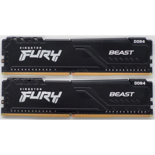 Озп Kingston DDR4 32GB (2x16GB) 3200Mhz FURY Beast Black (KF432C16BB1K2/32) (Відновлено продавцем, 843213) купити в Україні: Київ, Львів, Хмельницький, Тернопіль, Івано-Франківськ | Перевірка сумісності, низька ціна, відгуки, характеристики від TELEMART фото