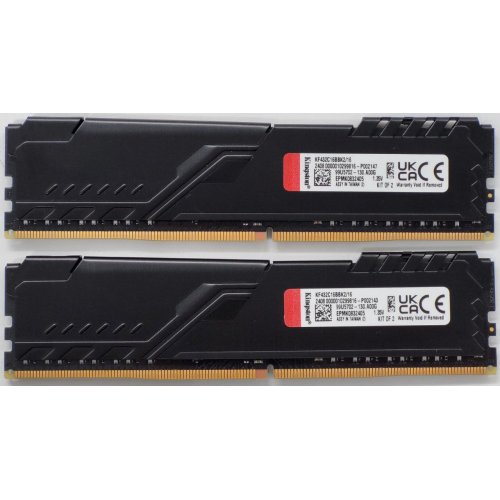 Озп Kingston DDR4 16GB (2x8GB) 3200Mhz FURY Beast Black (KF432C16BBK2/16) (Відновлено продавцем, 843217) купити в Україні: Київ, Львів, Хмельницький, Тернопіль, Івано-Франківськ | Перевірка сумісності, низька ціна, відгуки, характеристики від TELEMART фото