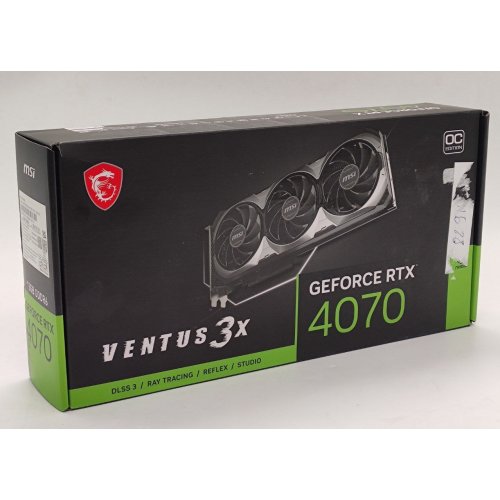 Видеокарта MSI GeForce RTX 4070 VENTUS 3X OC 12288MB (RTX 4070 12GB VENTUS 3X OC) (Восстановлено продавцом, 843224) купить в Украине: Киев, Днепр, Харьков, Одесса  | Проверка совместимости, низкая цена, отзывы, характеристики от TELEMART фото