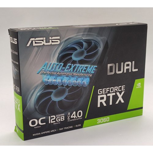 Відеокарта Asus GeForce RTX 3060 Dual OC 12288MB (DUAL-RTX3060-O12G-V2) (Відновлено продавцем, 843230) купити в Україні: Київ, Львів, Хмельницький, Тернопіль, Івано-Франківськ | Перевірка сумісності, низька ціна, відгуки, характеристики від TELEMART фото