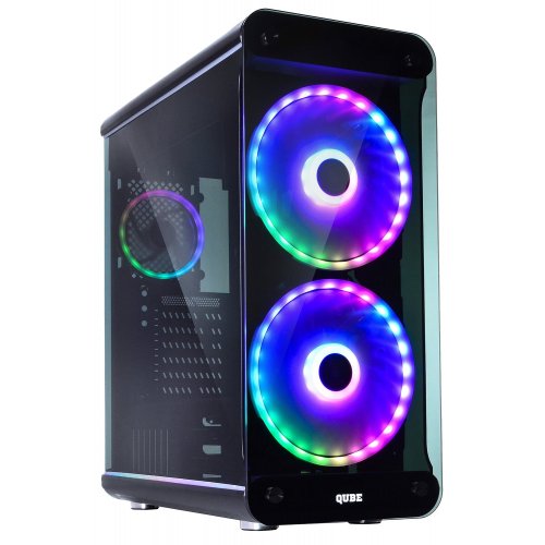 Корпус QUBE Mirror II RGB LED без БП (QBM98_FMNU3) Black (Восстановлено продавцом, 843392) купить в Украине: Киев, Днепр, Харьков, Одесса  | Проверка совместимости, низкая цена, отзывы, характеристики от TELEMART фото