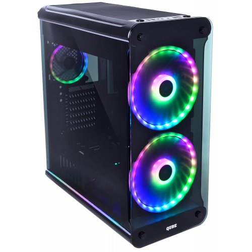 Корпус QUBE Mirror II RGB LED без БП (QBM98_FMNU3) Black (Восстановлено продавцом, 843392) купить в Украине: Киев, Днепр, Харьков, Одесса  | Проверка совместимости, низкая цена, отзывы, характеристики от TELEMART фото