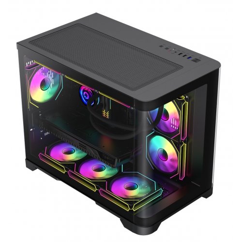 Корпус GAMEMAX Hype-M Tempered Glass без БП Black (Восстановлено продавцом, 843394) купить в Украине: Киев, Днепр, Харьков, Одесса  | Проверка совместимости, низкая цена, отзывы, характеристики от TELEMART фото