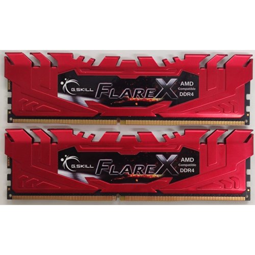 Озп G.Skill DDR4 16GB (2x8GB) 2400Mhz Flare X Red for AMD (F4-2400C15D-16GFXR) (Відновлено продавцем, 843398) купити в Україні: Київ, Львів, Хмельницький, Тернопіль, Івано-Франківськ | Перевірка сумісності, низька ціна, відгуки, характеристики від TELEMART фото
