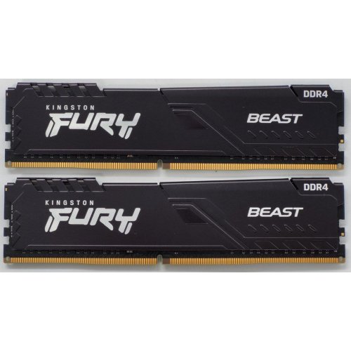 Озп Kingston DDR4 16GB (2x8GB) 3200Mhz FURY Beast Black (KF432C16BBK2/16) (Відновлено продавцем, 843420) купити в Україні: Київ, Львів, Хмельницький, Тернопіль, Івано-Франківськ | Перевірка сумісності, низька ціна, відгуки, характеристики від TELEMART фото
