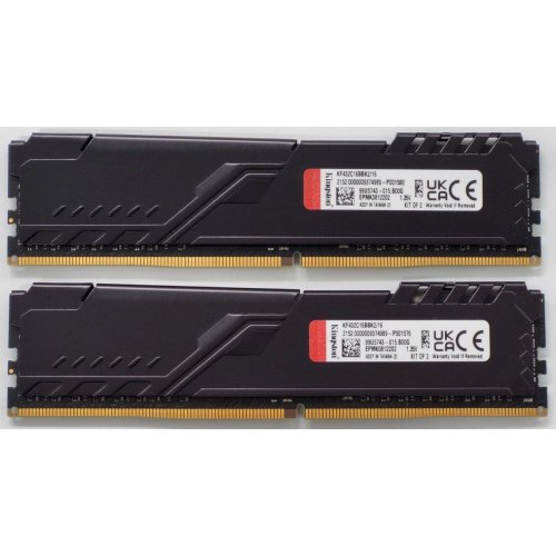 Озп Kingston DDR4 16GB (2x8GB) 3200Mhz FURY Beast Black (KF432C16BBK2/16) (Відновлено продавцем, 843420) купити в Україні: Київ, Львів, Хмельницький, Тернопіль, Івано-Франківськ | Перевірка сумісності, низька ціна, відгуки, характеристики від TELEMART фото