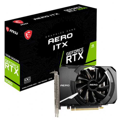 Видеокарта MSI GeForce RTX 3060 AERO ITX OC 12288MB (RTX 3060 AERO ITX 12G OC) (Восстановлено продавцом, 843433) купить в Украине: Киев, Днепр, Харьков, Одесса  | Проверка совместимости, низкая цена, отзывы, характеристики от TELEMART фото