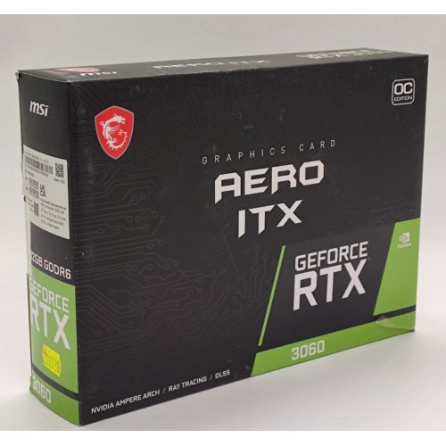 Видеокарта MSI GeForce RTX 3060 AERO ITX OC 12288MB (RTX 3060 AERO ITX 12G OC) (Восстановлено продавцом, 843433) купить в Украине: Киев, Днепр, Харьков, Одесса  | Проверка совместимости, низкая цена, отзывы, характеристики от TELEMART фото