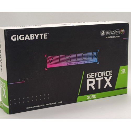 Відеокарта Gigabyte GeForce RTX 3080 VISION OC 10240MB (GV-N3080VISION OC-10GD) (Відновлено продавцем, 843523) купити в Україні: Київ, Львів, Хмельницький, Тернопіль, Івано-Франківськ | Перевірка сумісності, низька ціна, відгуки, характеристики від TELEMART фото