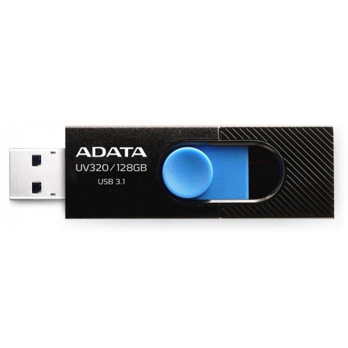 Купить Накопитель A-Data UV320 128GB USB 3.1 Black/Blue (AUV320-128G-RBKBL) - цена в Харькове, Киеве, Днепре, Одессе
в интернет-магазине Telemart фото