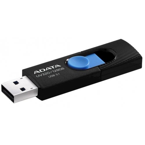 Купить Накопитель A-Data UV320 128GB USB 3.1 Black/Blue (AUV320-128G-RBKBL) - цена в Харькове, Киеве, Днепре, Одессе
в интернет-магазине Telemart фото
