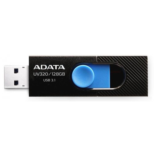 Купить Накопитель A-Data UV320 128GB USB 3.1 Black/Blue (AUV320-128G-RBKBL) - цена в Харькове, Киеве, Днепре, Одессе
в интернет-магазине Telemart фото