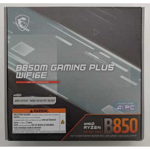 Материнская плата MSI B850M GAMING PLUS WIFI6E (sAM5, AMD B850) (Восстановлено продавцом, 843637) купить в Украине: Киев, Днепр, Харьков, Одесса  | Проверка совместимости, низкая цена, отзывы, характеристики от TELEMART фото
