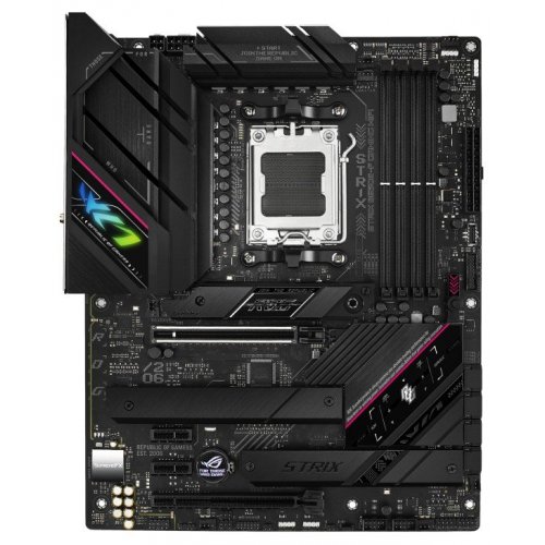 Уцінка материнська плата Asus ROG STRIX B650E-F GAMING WIFI (sAM5, AMD B650) (Розкрита упаковка, 843647) купити в Україні: Київ, Львів, Хмельницький, Тернопіль, Івано-Франківськ | Перевірка сумісності, низька ціна, відгуки, характеристики від TELEMART фото