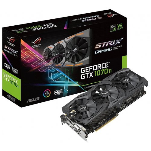 Видеокарта Asus ROG GeForce GTX 1070 TI STRIX 8192MB (STRIX-GTX1070TI-8G-GAMING) (Восстановлено продавцом, 843648) купить в Украине: Киев, Днепр, Харьков, Одесса  | Проверка совместимости, низкая цена, отзывы, характеристики от TELEMART фото