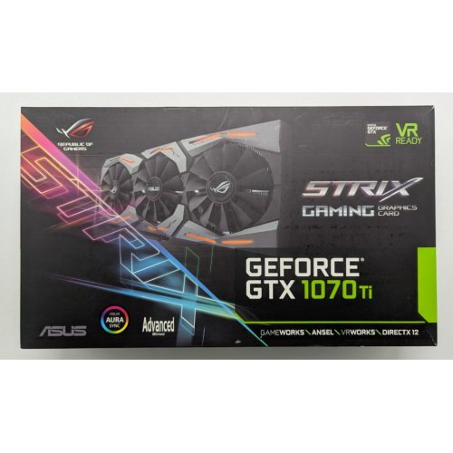 Видеокарта Asus ROG GeForce GTX 1070 TI STRIX 8192MB (STRIX-GTX1070TI-8G-GAMING) (Восстановлено продавцом, 843648) купить в Украине: Киев, Днепр, Харьков, Одесса  | Проверка совместимости, низкая цена, отзывы, характеристики от TELEMART фото