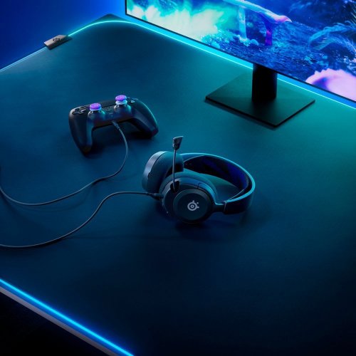 Уценка наушники SteelSeries Arctis Nova 1P (61611) Black (Вскрытая упаковка, 843685) купить в Украине: Киев, Днепр, Харьков, Одесса  | Низкая цена, отзывы, характеристики от TELEMART фото