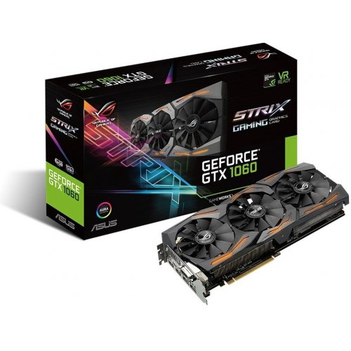 Відеокарта Asus ROG GeForce GTX 1060 STRIX 6144MB (STRIX-GTX1060-6G-GAMING) (Відновлено продавцем, 843711) купити в Україні: Київ, Львів, Хмельницький, Тернопіль, Івано-Франківськ | Перевірка сумісності, низька ціна, відгуки, характеристики від TELEMART фото