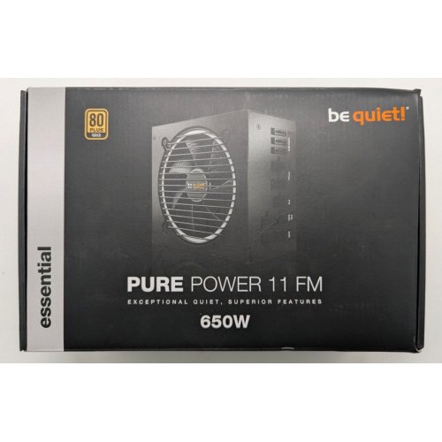 Блок живлення Be Quiet! Pure Power 11 FM 650W (BN318) (Відновлено продавцем, 843735) купити в Україні: Київ, Львів, Хмельницький, Тернопіль, Івано-Франківськ | Перевірка сумісності, низька ціна, відгуки, характеристики від TELEMART фото