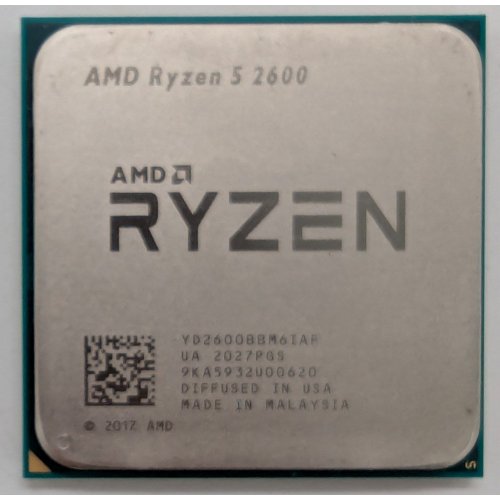 Процесор AMD Ryzen 5 2600 3.4(3.9)GHz 16MB sAM4 Tray (YD2600BBM6IAF) (Відновлено продавцем, 844026) купити в Україні: Київ, Львів, Хмельницький, Тернопіль, Івано-Франківськ | Перевірка сумісності, низька ціна, відгуки, характеристики від TELEMART фото