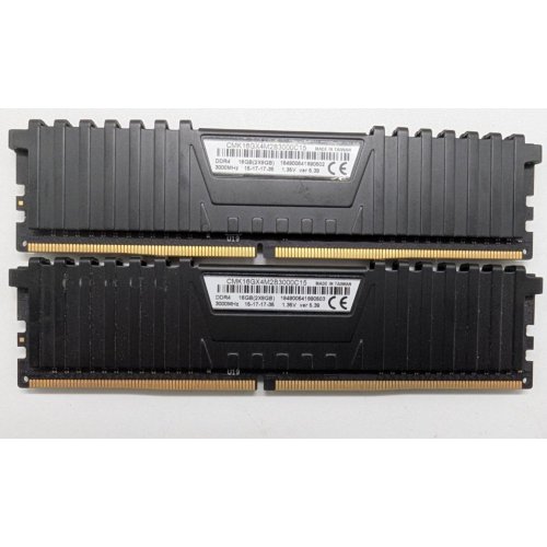 Озп Corsair DDR4 16GB (2x8GB) 3000Mhz Vengeance LPX (CMK16GX4M2B3000C15) Black (Відновлено продавцем, 844034) купити в Україні: Київ, Львів, Хмельницький, Тернопіль, Івано-Франківськ | Перевірка сумісності, низька ціна, відгуки, характеристики від TELEMART фото