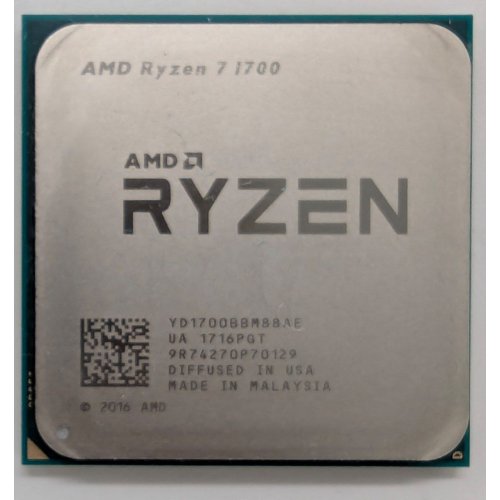 Процессор AMD Ryzen 7 1700 3.0(3.7)GHz 16MB sAM4 Tray (YD1700BBM88AE) (Восстановлено продавцом, 844049) купить в Украине: Киев, Днепр, Харьков, Одесса  | Проверка совместимости, низкая цена, отзывы, характеристики от TELEMART фото