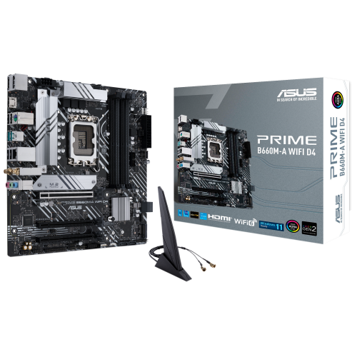 Материнская плата Asus PRIME B660M-A WIFI D4 (s1700, Intel B660) (Восстановлено продавцом, 844096) купить в Украине: Киев, Днепр, Харьков, Одесса  | Проверка совместимости, низкая цена, отзывы, характеристики от TELEMART фото