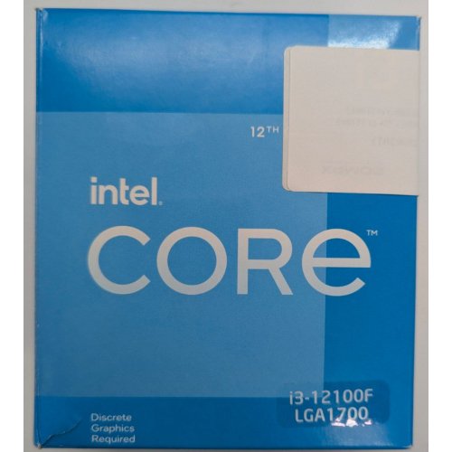 Процесор Intel Core i3-12100F 3.3(4.3)GHz 12MB s1700 Box (BX8071512100F) (Відновлено продавцем, 844128) купити в Україні: Київ, Львів, Хмельницький, Тернопіль, Івано-Франківськ | Перевірка сумісності, низька ціна, відгуки, характеристики від TELEMART фото