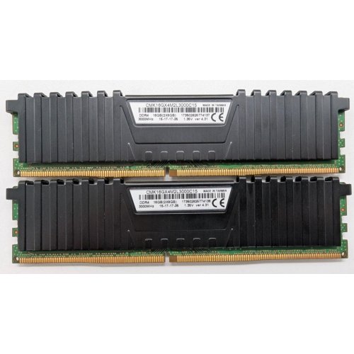 Озп Corsair DDR4 16GB (2x8GB) 3000Mhz Vengeance LPX Black (CMK16GX4M2L3000C15) (Відновлено продавцем, 844136) купити в Україні: Київ, Львів, Хмельницький, Тернопіль, Івано-Франківськ | Перевірка сумісності, низька ціна, відгуки, характеристики від TELEMART фото