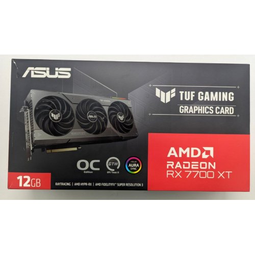 Відеокарта Asus Radeon RX 7700 XT TUF Gaming OC 12288MB (TUF-RX7700XT-O12G-GAMING) (Відновлено продавцем, 844146) купити в Україні: Київ, Львів, Хмельницький, Тернопіль, Івано-Франківськ | Перевірка сумісності, низька ціна, відгуки, характеристики від TELEMART фото