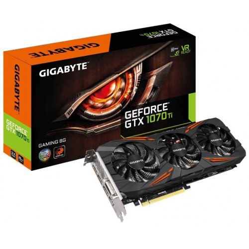 Відеокарта Gigabyte GeForce GTX 1070 TI Gaming 8192MB (GV-N107TGAMING-8GD) (Відновлено продавцем, 844172) купити в Україні: Київ, Львів, Хмельницький, Тернопіль, Івано-Франківськ | Перевірка сумісності, низька ціна, відгуки, характеристики від TELEMART фото