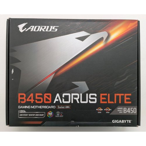 Материнська плата Gigabyte B450 AORUS ELITE (sAM4, AMD B450) (Відновлено продавцем, 844178) купити в Україні: Київ, Львів, Хмельницький, Тернопіль, Івано-Франківськ | Перевірка сумісності, низька ціна, відгуки, характеристики від TELEMART фото