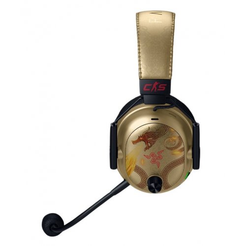 Наушники Razer Blackshark V3 Pro Wireless Counter-Strike 2 Edition (RZ04-05400800-R3M1) Gold/Black купить в Украине: Киев, Днепр, Харьков, Одесса  | Низкая цена, отзывы, характеристики от TELEMART фото