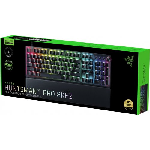 Клавіатура Razer Huntsman V3 Pro 8KHz Analog Optical Switch Gen-2 (RZ03-05530100-R3M1) Black купити в Україні: Київ, Львів, Хмельницький, Тернопіль, Івано-Франківськ | Низька ціна, відгуки, характеристики від TELEMART фото