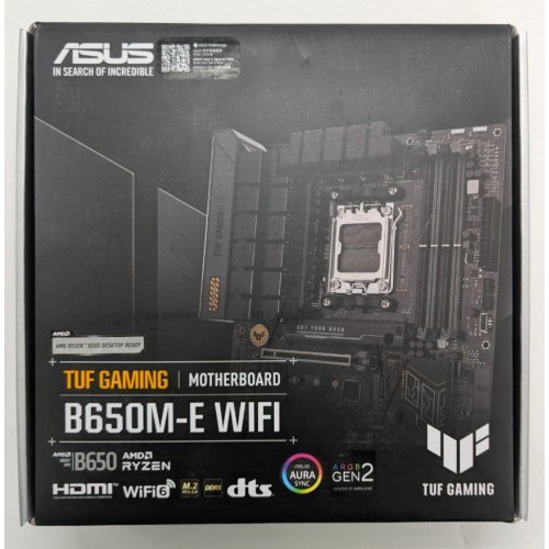 Материнська плата Asus TUF GAMING B650M-E WIFI (sAM5, AMD B650) (Відновлено продавцем, 844391) купити в Україні: Київ, Львів, Хмельницький, Тернопіль, Івано-Франківськ | Перевірка сумісності, низька ціна, відгуки, характеристики від TELEMART фото