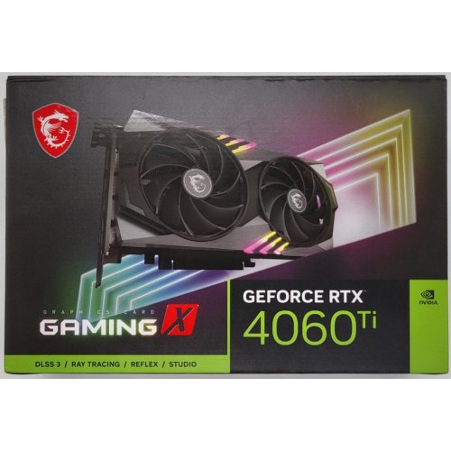 Відеокарта MSI GeForce RTX 4060 Ti GAMING X 8192MB (RTX 4060 Ti GAMING X 8G) (Відновлено продавцем, 844422) купити в Україні: Київ, Львів, Хмельницький, Тернопіль, Івано-Франківськ | Перевірка сумісності, низька ціна, відгуки, характеристики від TELEMART фото