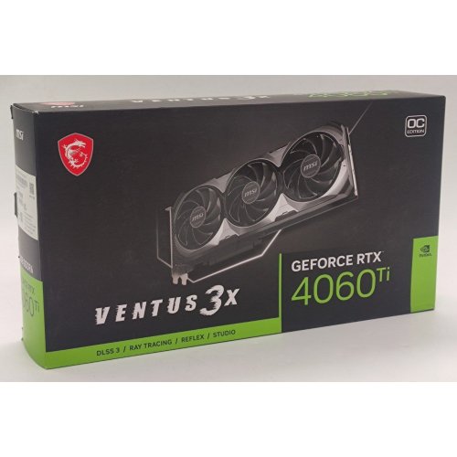 Відеокарта MSI GeForce RTX 4060 Ti VENTUS 3X OC 8192MB (RTX 4060 Ti VENTUS 3X 8G OC) (Відновлено продавцем, 844551) купити в Україні: Київ, Львів, Хмельницький, Тернопіль, Івано-Франківськ | Перевірка сумісності, низька ціна, відгуки, характеристики від TELEMART фото