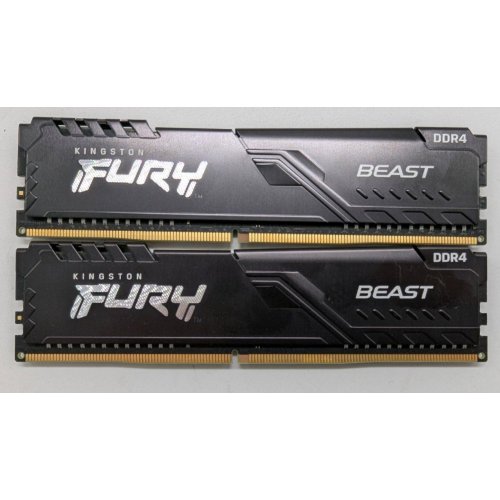 Озп Kingston DDR4 16GB (2x8GB) 3200Mhz FURY Beast Black (KF432C16BBK2/16) (Відновлено продавцем, 844561) купити в Україні: Київ, Львів, Хмельницький, Тернопіль, Івано-Франківськ | Перевірка сумісності, низька ціна, відгуки, характеристики від TELEMART фото