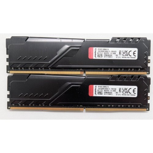Озп Kingston DDR4 16GB (2x8GB) 3200Mhz FURY Beast Black (KF432C16BBK2/16) (Відновлено продавцем, 844561) купити в Україні: Київ, Львів, Хмельницький, Тернопіль, Івано-Франківськ | Перевірка сумісності, низька ціна, відгуки, характеристики від TELEMART фото