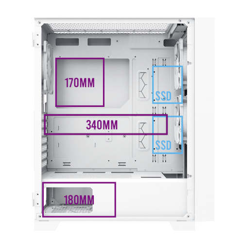 Корпус Montech Air 1000 Lite без БП White (Восстановлено продавцом, 844564) купить в Украине: Киев, Днепр, Харьков, Одесса  | Проверка совместимости, низкая цена, отзывы, характеристики от TELEMART фото