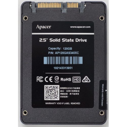Ssd-диск Apacer AS340X 3D NAND 120GB 2.5" (AP120GAS340XC-1) (Восстановлено продавцом, 844600) купить в Украине: Киев, Днепр, Харьков, Одесса  | Проверка совместимости, низкая цена, отзывы, характеристики от TELEMART фото