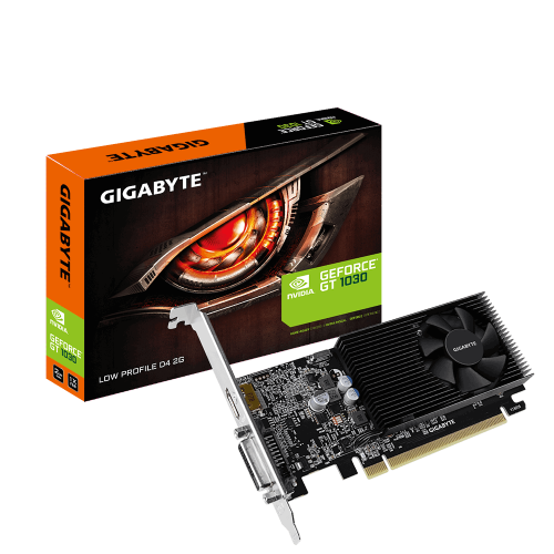Фото Відеокарта Gigabyte GeForce GT 1030 Low Profile D4 2048MB (GV-N1030D4-2GL)