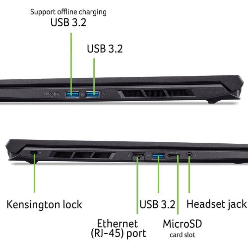 Ноутбук Acer Nitro V 16 ANV16-72 (NH.QZREU.006) Obsidian Black купить в Украине: Киев, Днепр, Харьков, Одесса  | Низкая цена, отзывы, характеристики от TELEMART фото