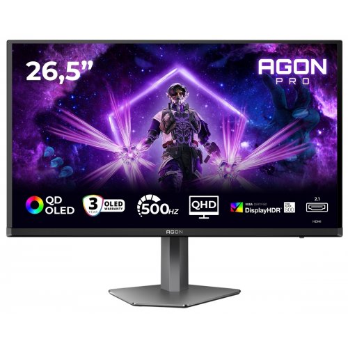 Монітор AOC 26.5" AG276QKD2 Dark Gray купити в Україні: Київ, Львів, Хмельницький, Тернопіль, Івано-Франківськ | Низька ціна, відгуки, характеристики від TELEMART фото