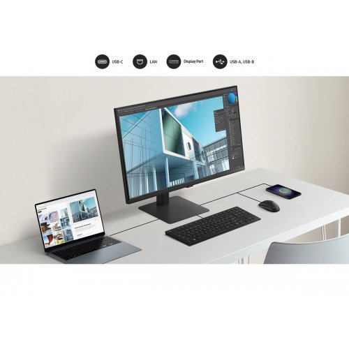 Монитор Samsung 32" ViewFinity S8 S80U (LS32D804UAIXUA) Black купить в Украине: Киев, Днепр, Харьков, Одесса  | Низкая цена, отзывы, характеристики от TELEMART фото