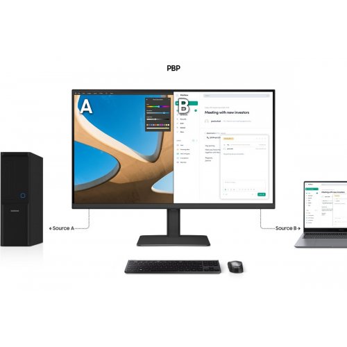 Монитор Samsung 32" ViewFinity S8 S80U (LS32D804UAIXUA) Black купить в Украине: Киев, Днепр, Харьков, Одесса  | Низкая цена, отзывы, характеристики от TELEMART фото